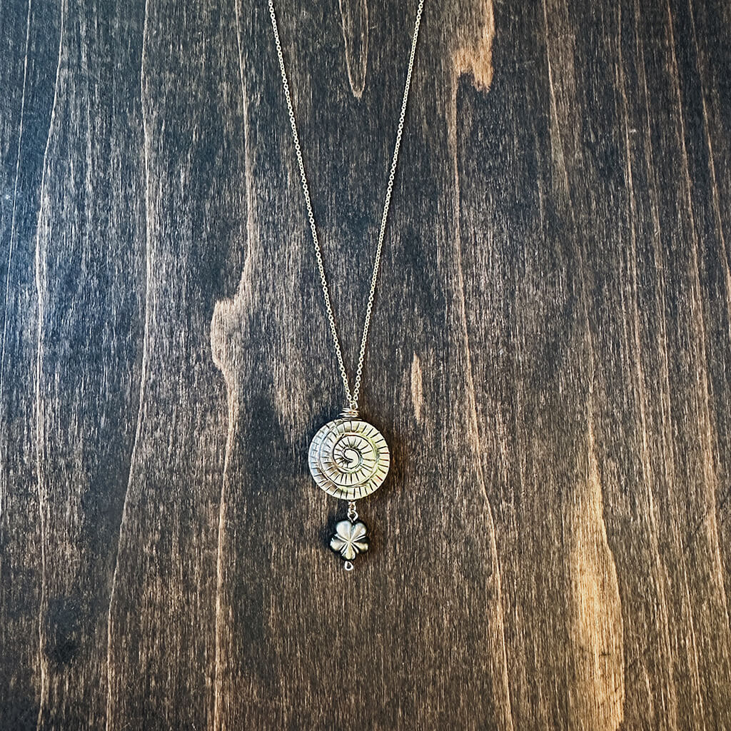 Graceful Abalone Swirl 14K Gold-Filled Necklace