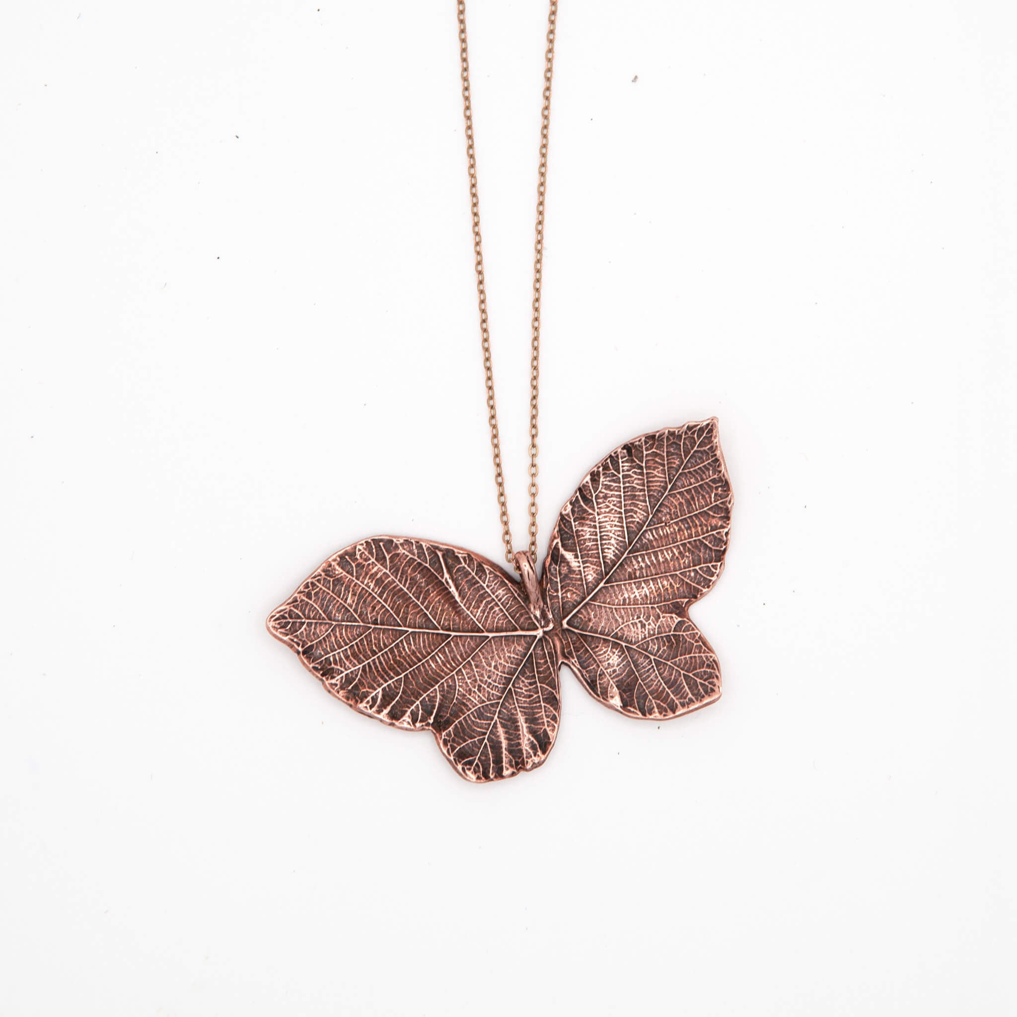 Wild Journey Copper Butterfly Pendant Necklace
