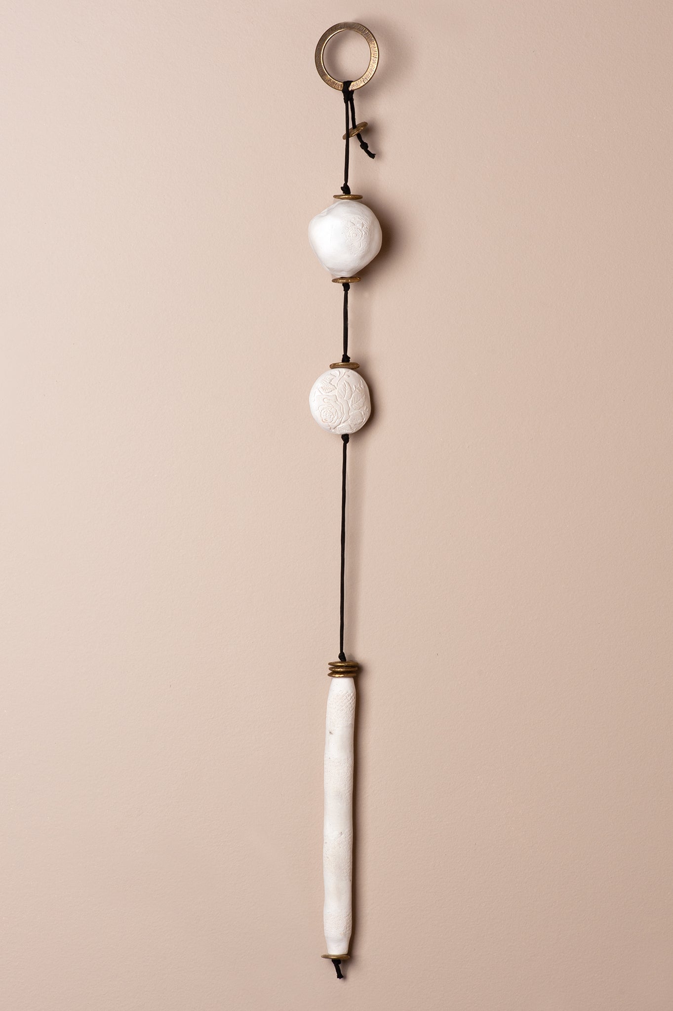 Modern Minimalist Ceramic and Brass Indoor Wind Catcher