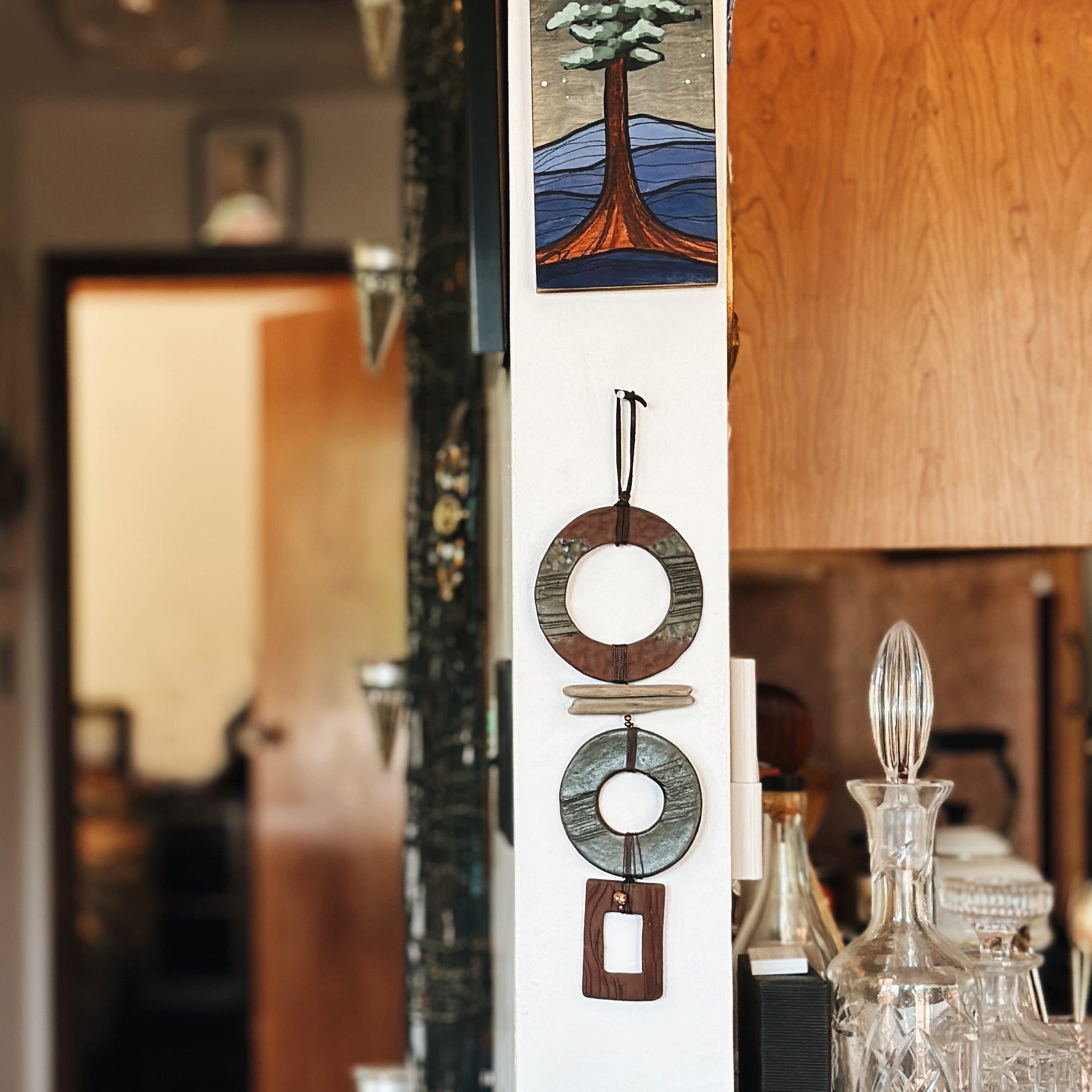 Woodland Tapestry Wall Hanging (Handcrafted, 13.75" L)