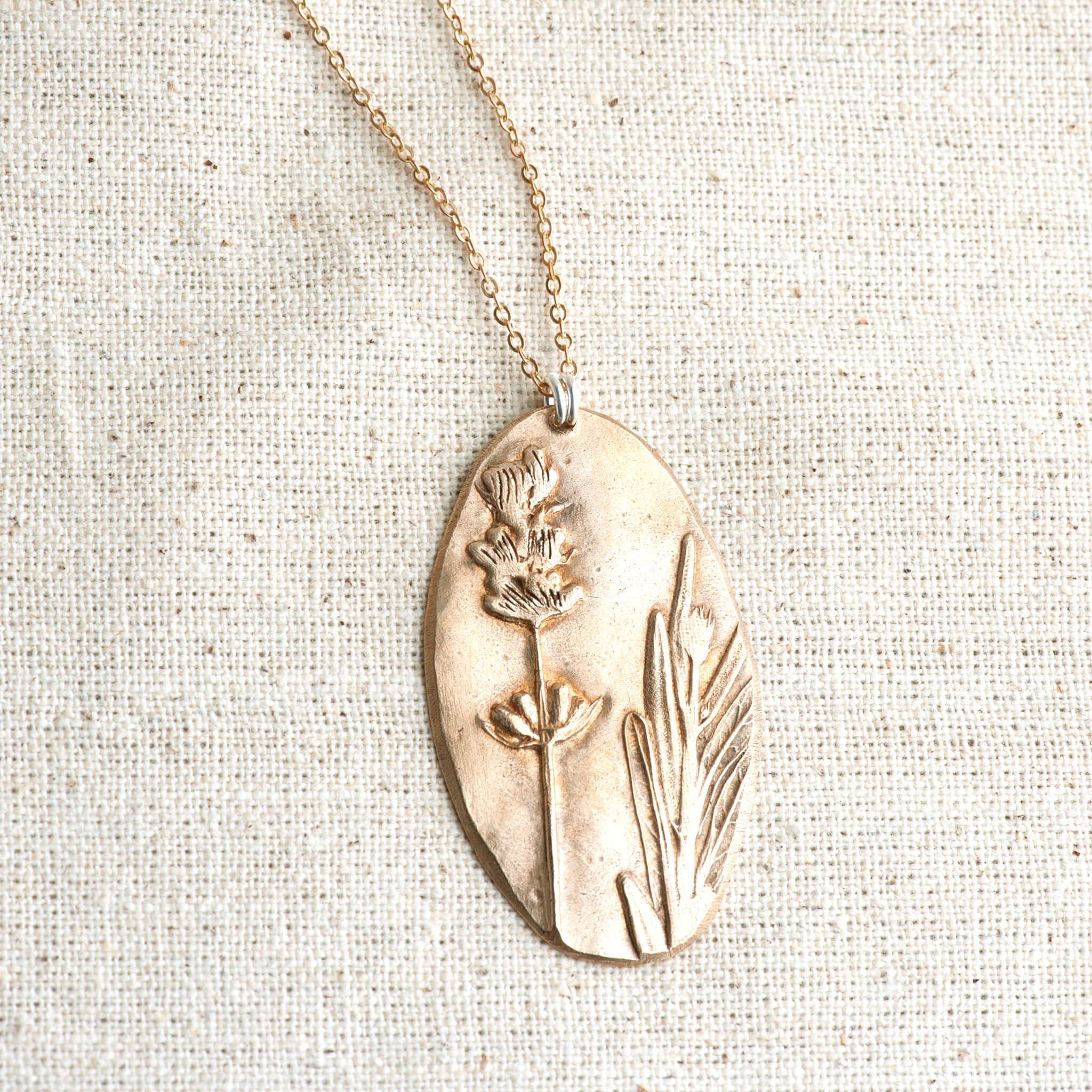 Wild Essence Bronze Lavender Pendant Necklace