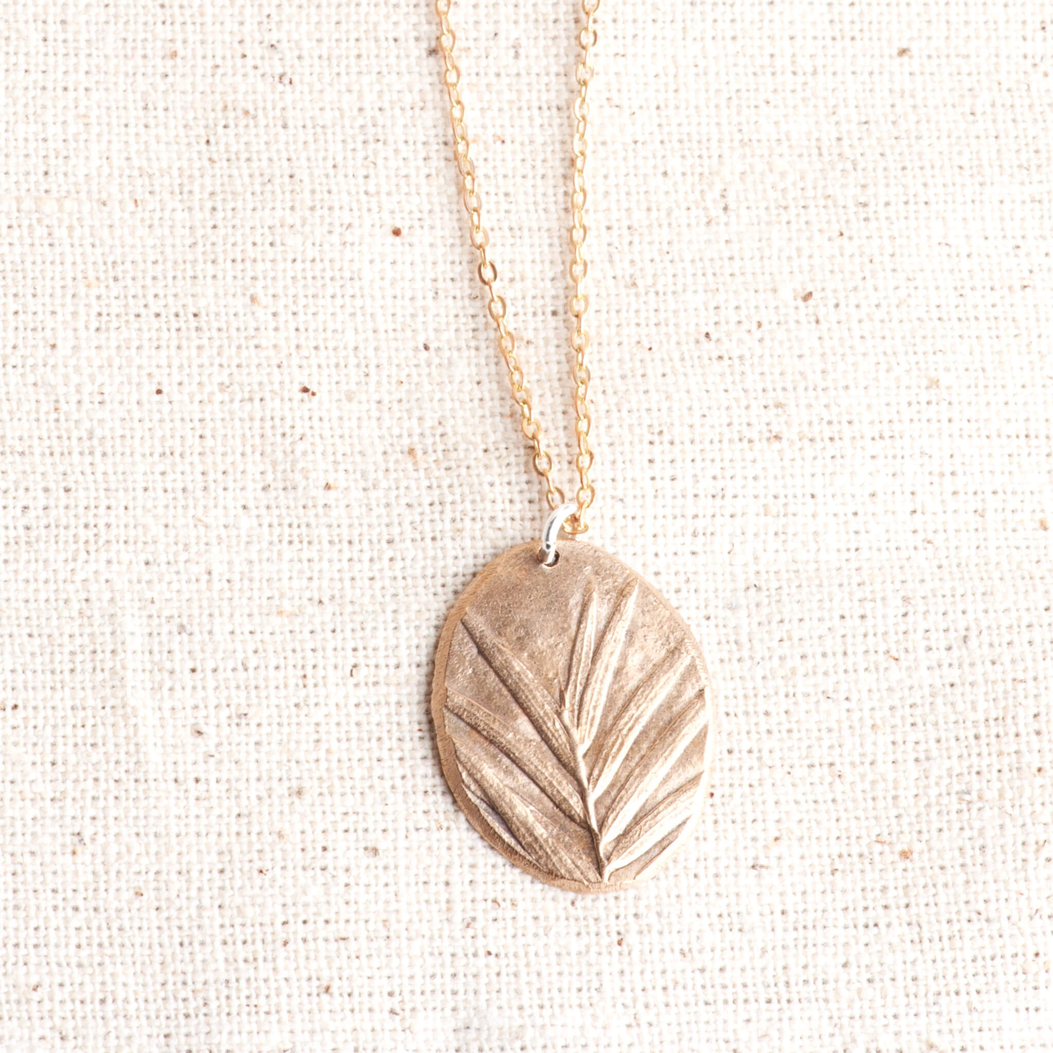 Wild Tip Bronze Redwood Pendant Necklace