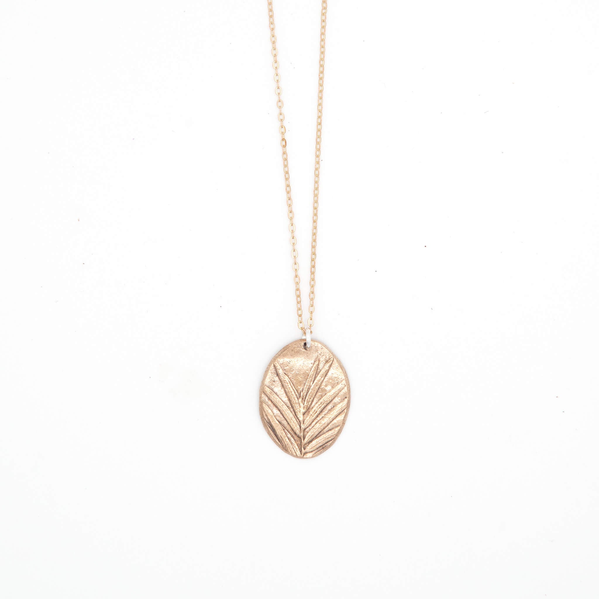 Wild Tip Bronze Redwood Pendant Necklace