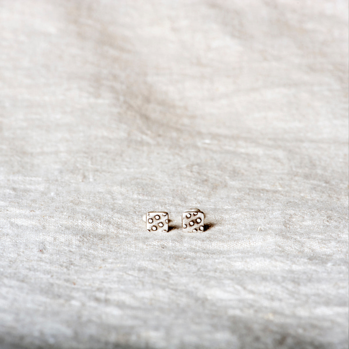 Polk A Dot Silver Stud Earrings by Jester Swink - Jester Swink