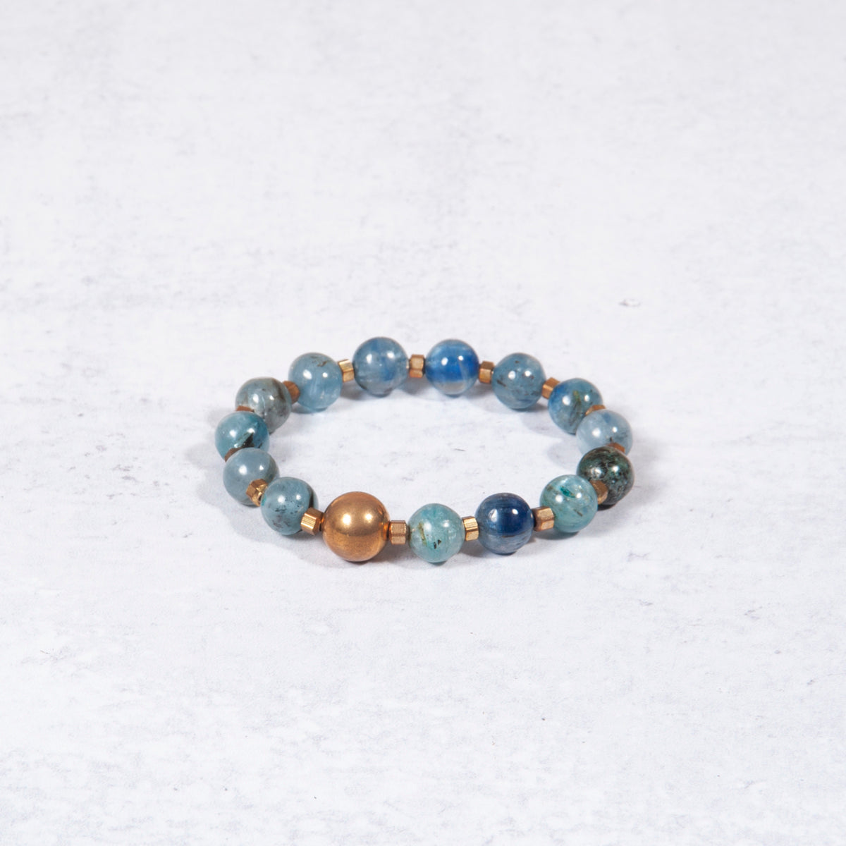 Kyanite, 14K Gold Fill & Brass Bracelet from Jester Swink - Jester Swink