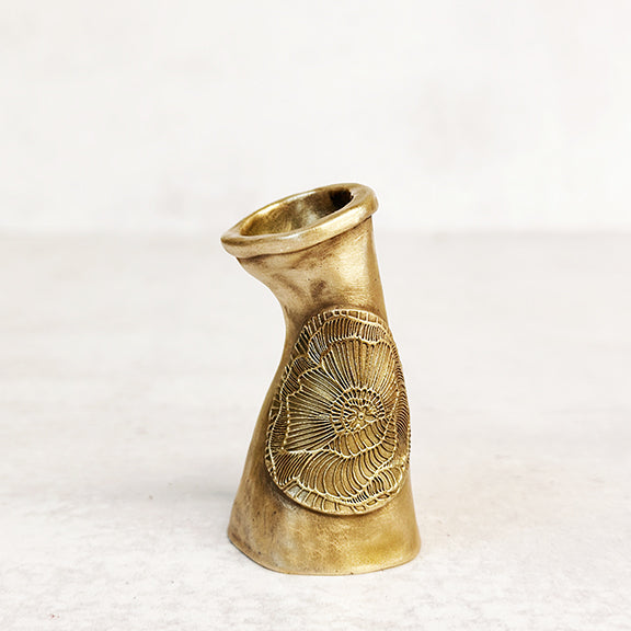 Drooping Poppy Bronze Mini Bud Vase - Jester Swink
