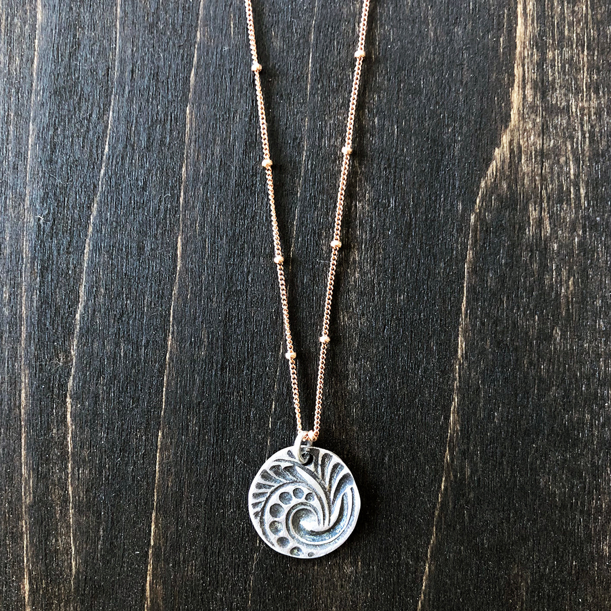 Swirl Sea Shell Sterling Necklace - Jester Swink