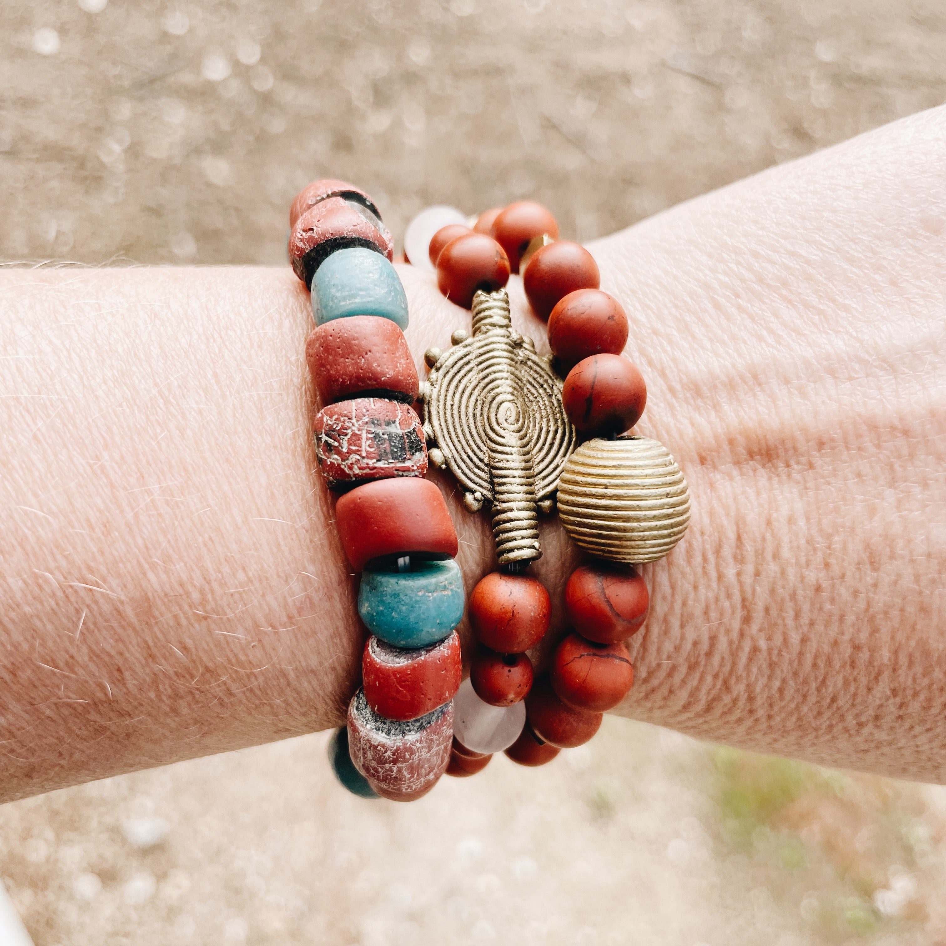 African Recycled Glass Bracelet from Jester Swink - Jester Swink