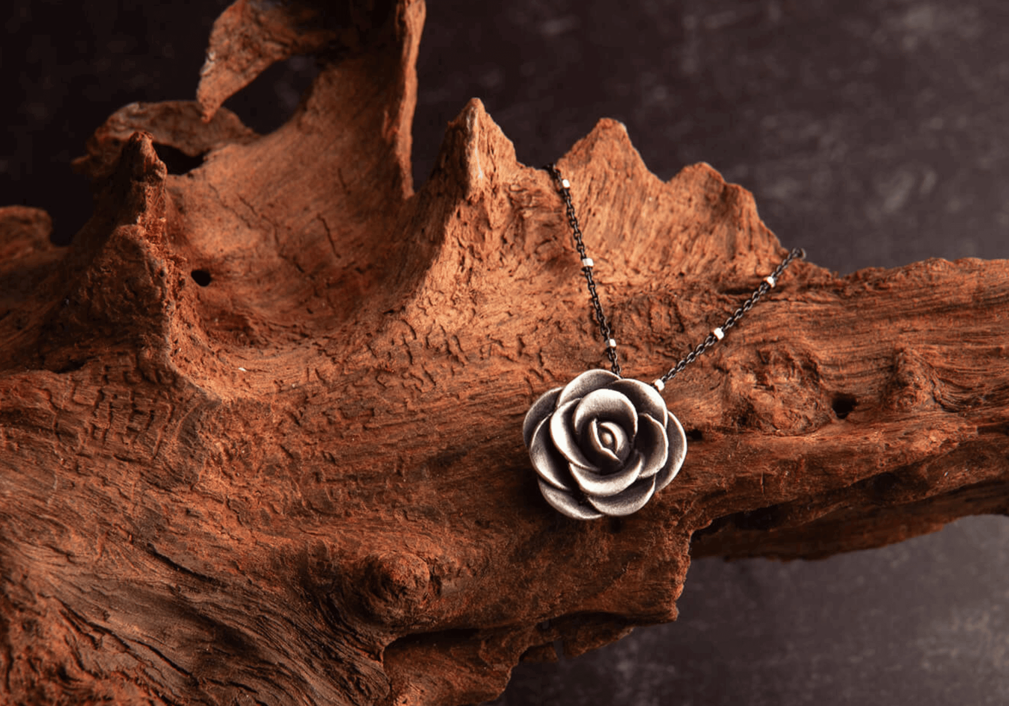 The Perfect Valentine's Day Gift: Handcrafted Silver Rose Pendant with Personalization