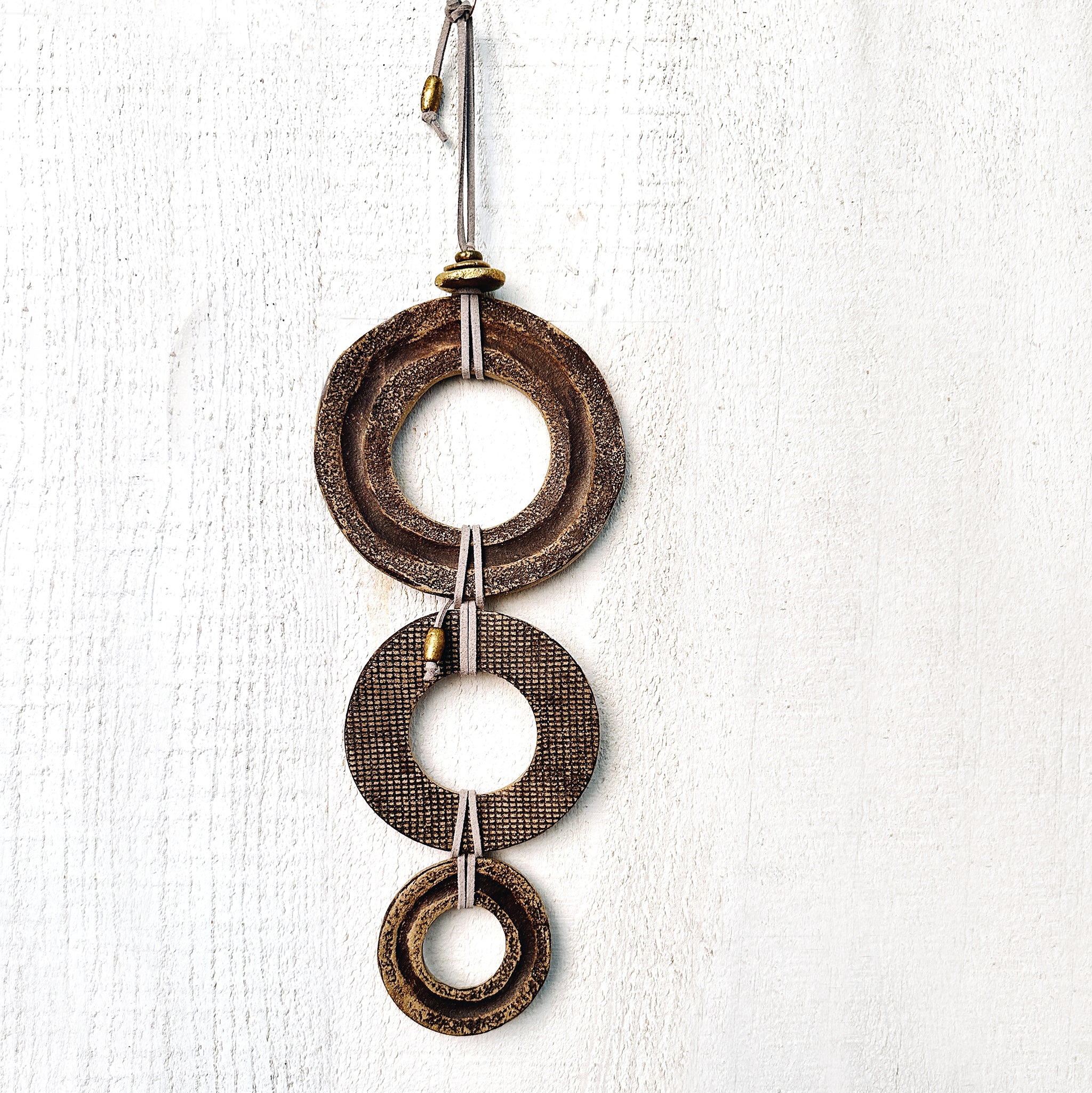 Whispering Circles Wall Hanging (Handcrafted, 12" L)