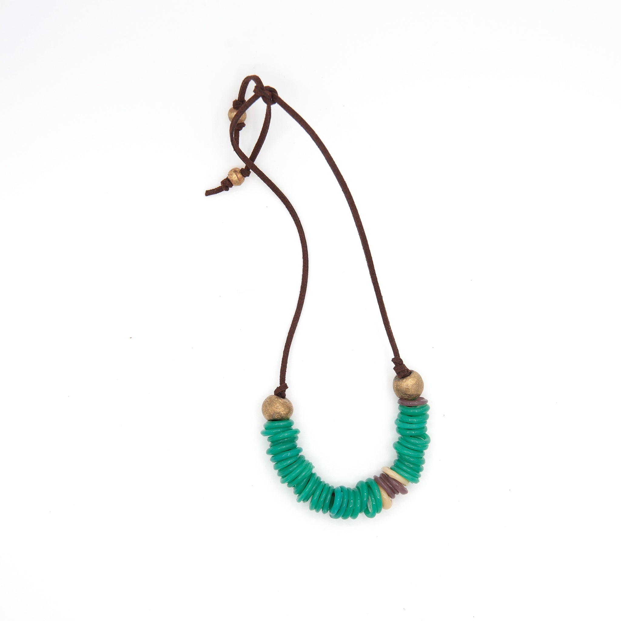 Summer Breeze Recycled Glass Necklace, Adjustable (16"-18")