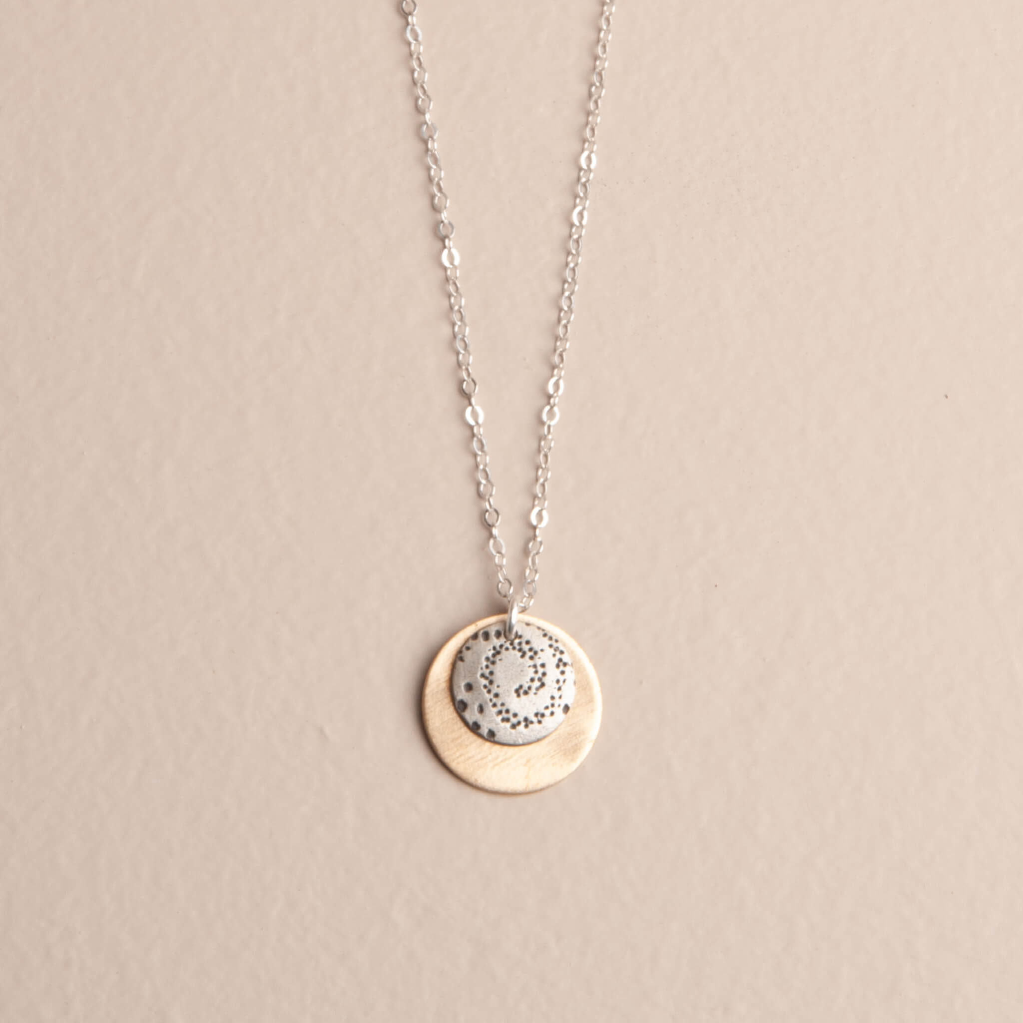 Swirl of the Sea – Mixed Metal Pendant Necklace