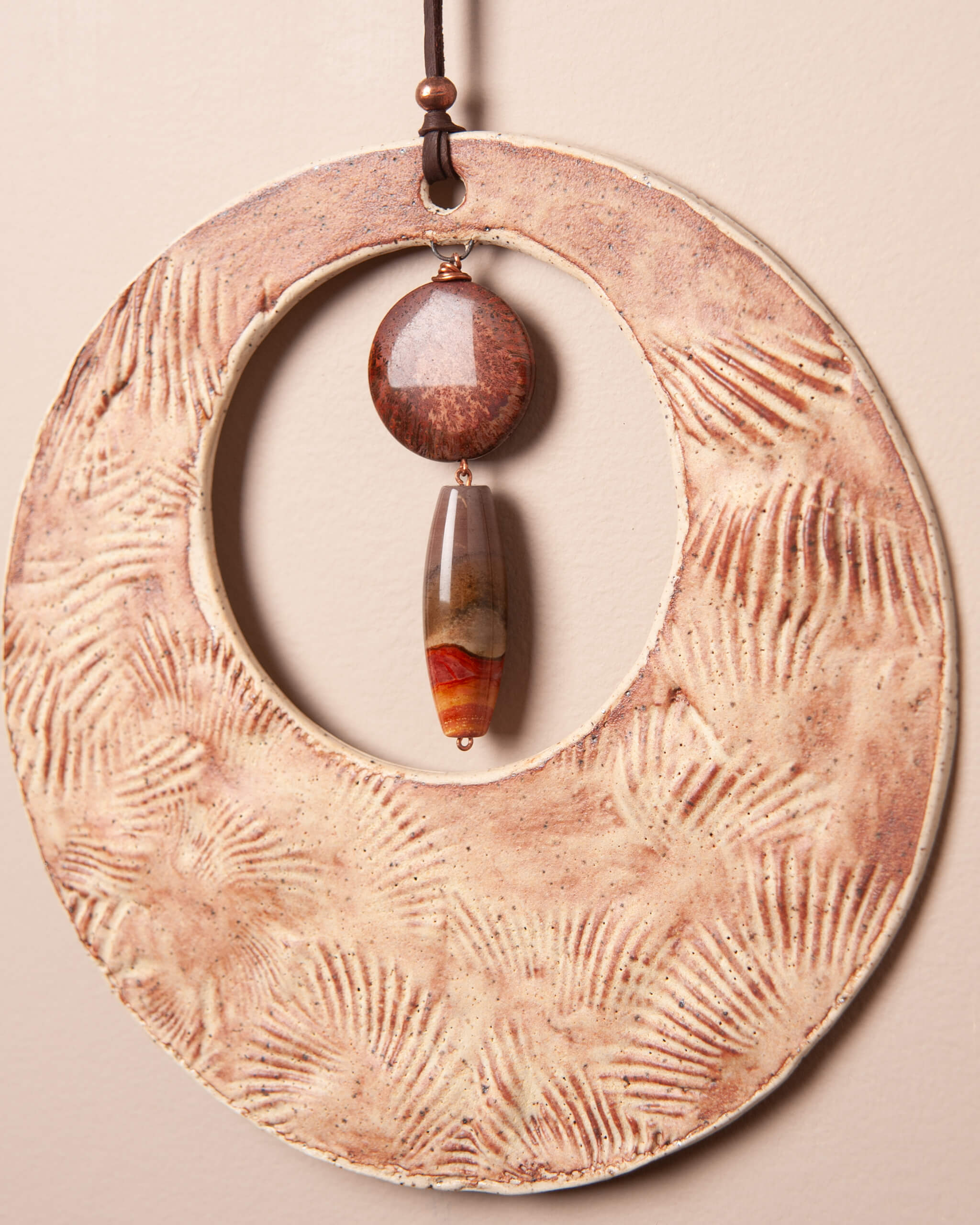 Shore Moon — Handmade Ceramic Wall Hanging for Ocean Lovers