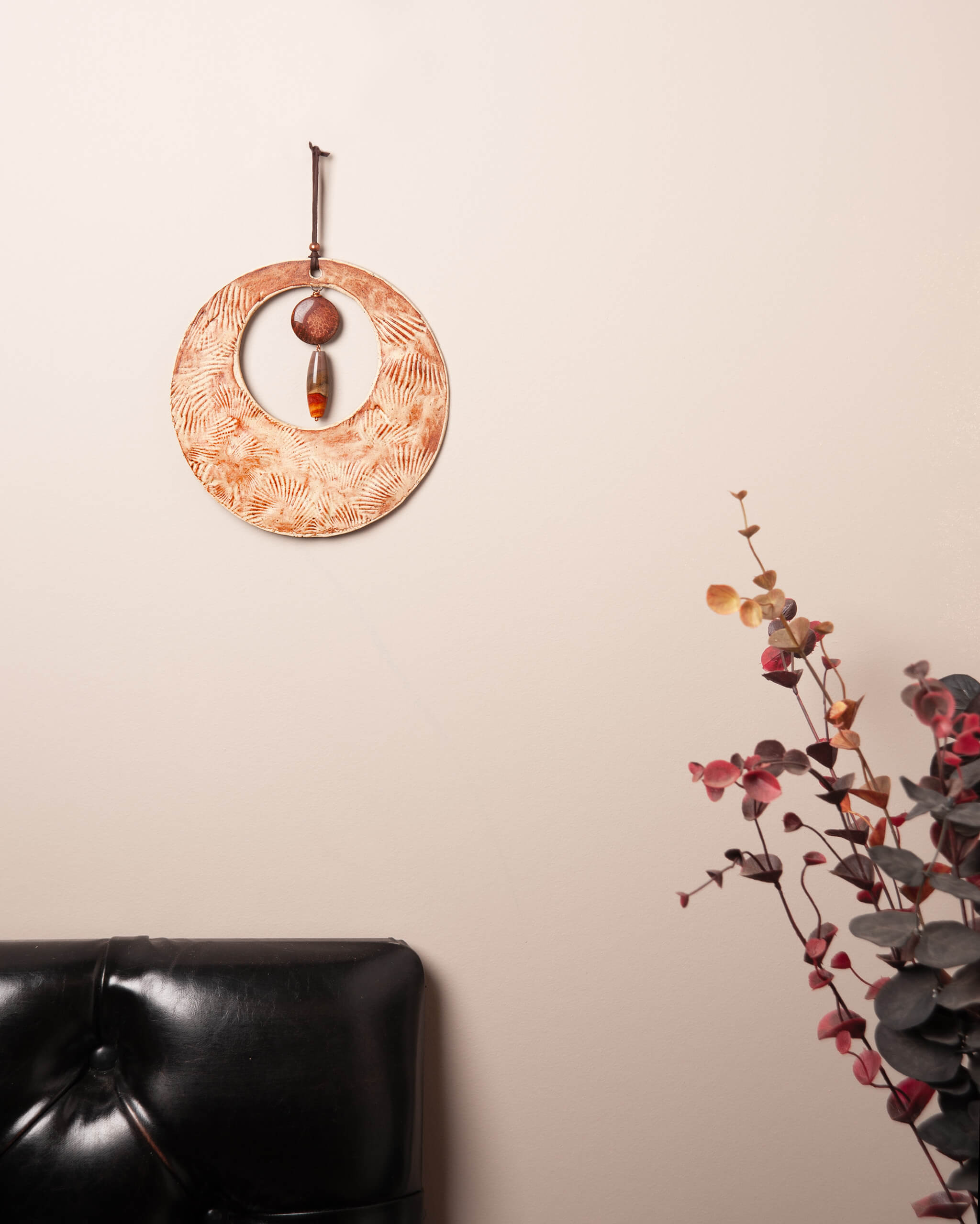 Shore Moon — Handmade Ceramic Wall Hanging for Ocean Lovers