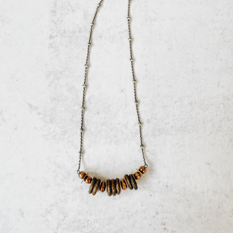 Brass Bronze Copper Mixed Metal Necklace - Jester Swink
