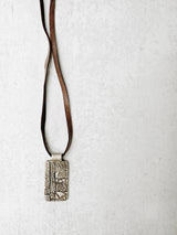 Womens & Mens Fine Silver Pendant Leather Necklace by Jester Swink - Jester Swink