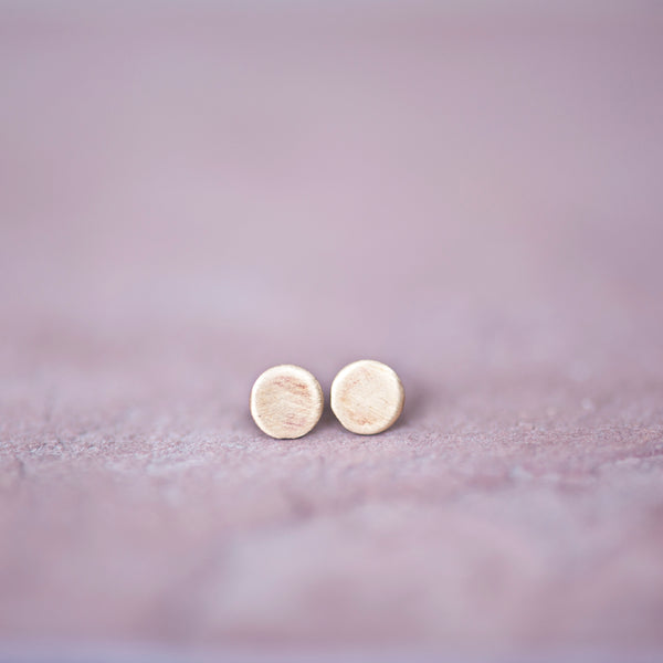 Minimal Bronze Circle Stud Earrings from Jester Swink - Jester Swink