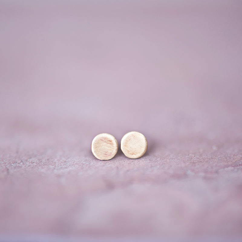 Minimal Bronze Circle Stud Earrings from Jester Swink - Jester Swink