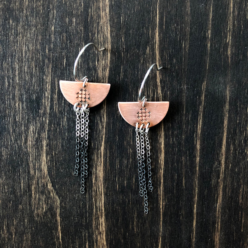 Fringe Copper Earrings - Jester Swink