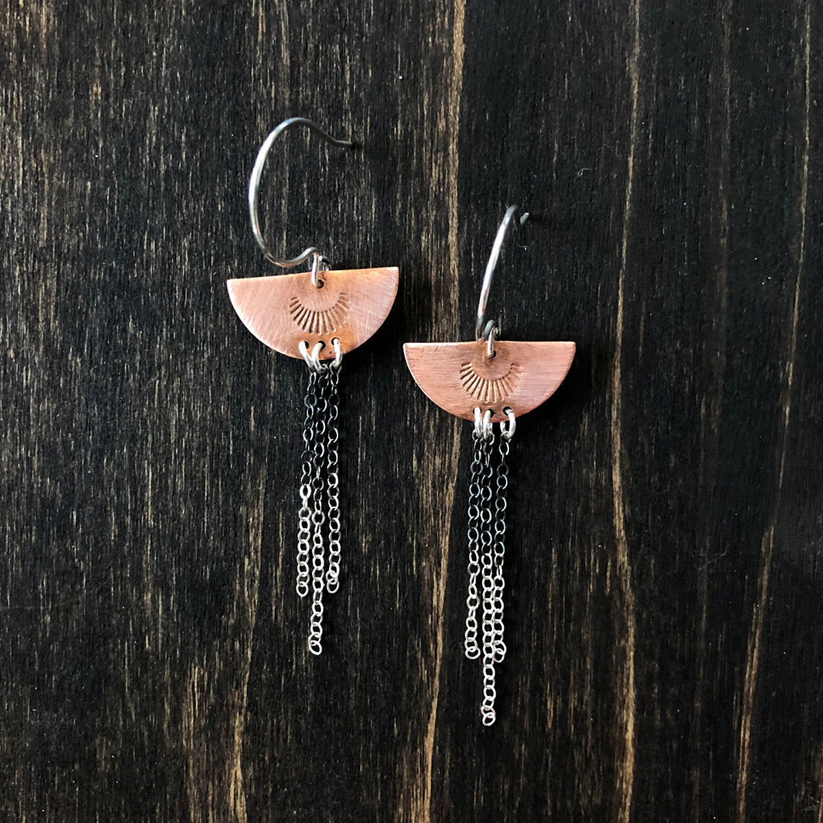 Southwest Style Copper Earrings - Jester Swink