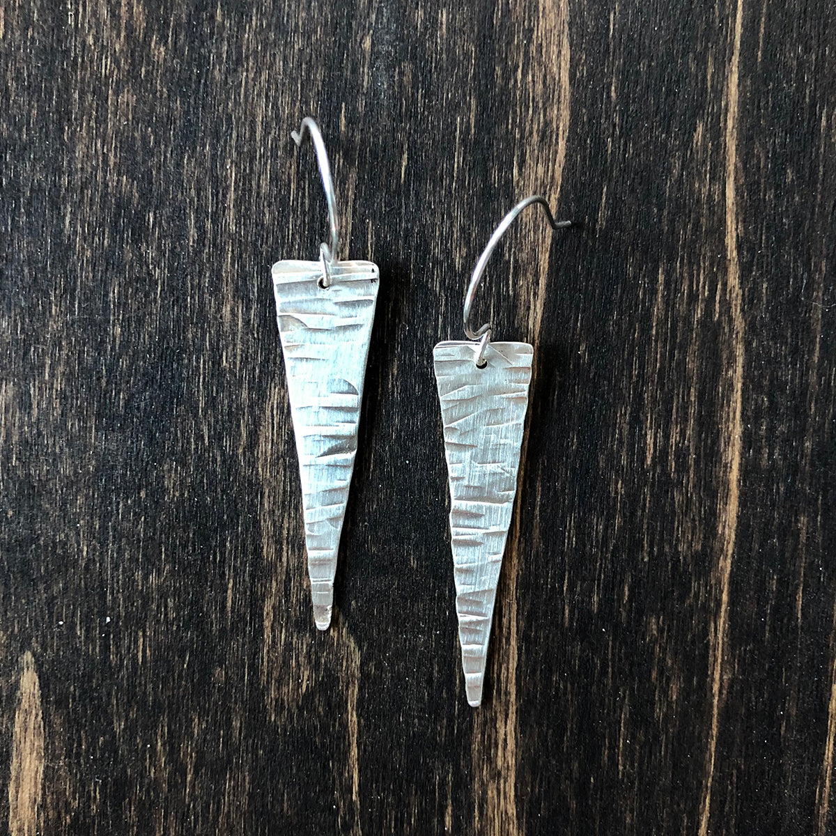 Silver Triangle Earrings - Jester Swink