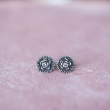 Sterling Silver Rose Stud Earrings from Jester Swink - Jester Swink