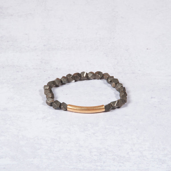 Stunning Pyrite & 14K Gold Vermeil Bracelet from Jester Swink - Jester Swink