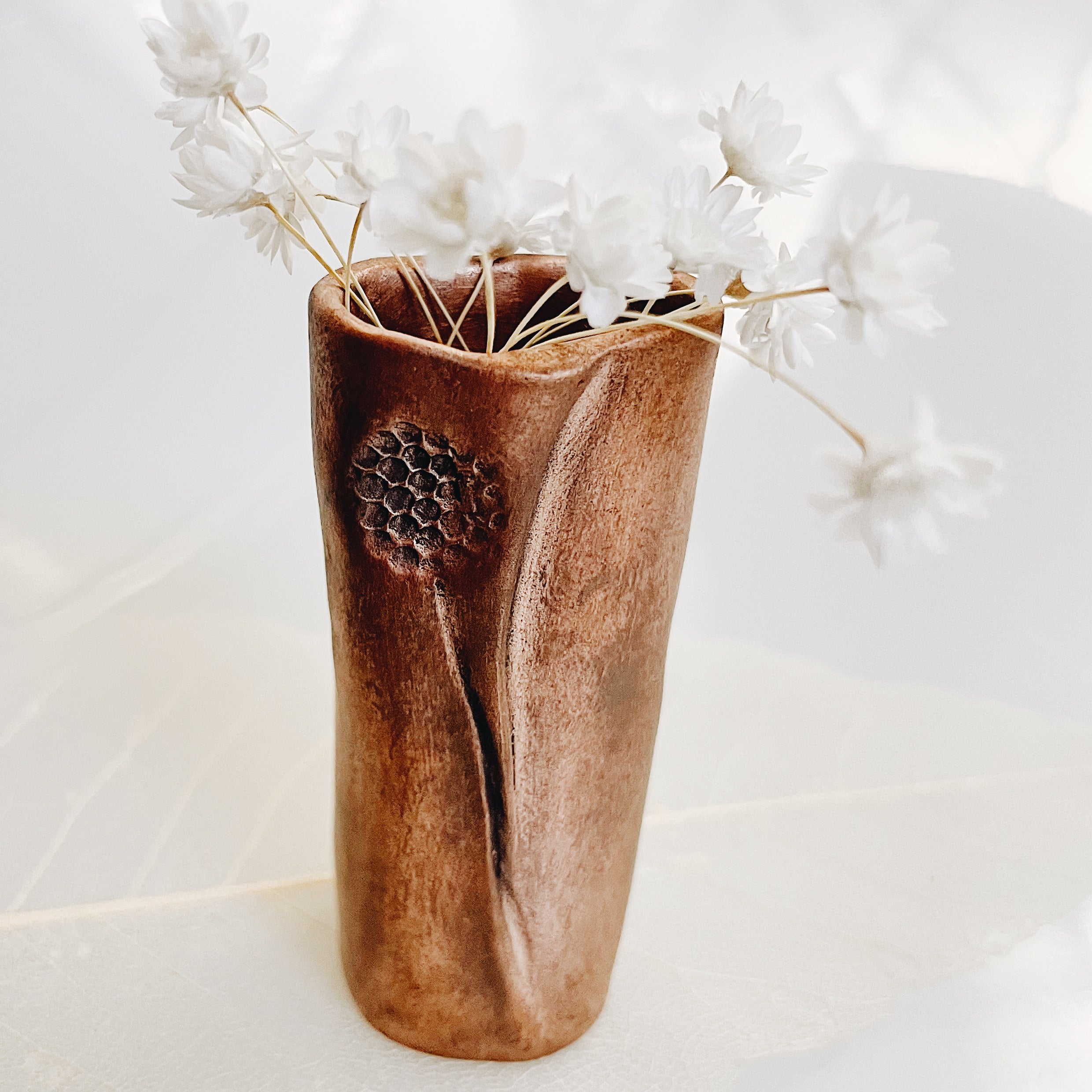 Copper Dandelion Mini Bud Vase from Jester Swink - Jester Swink