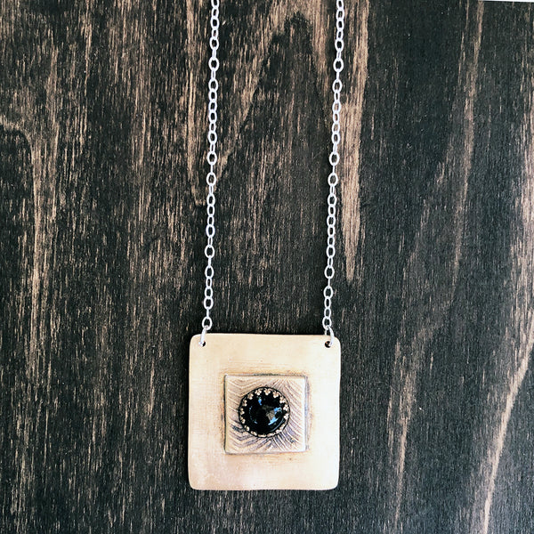 Abstract Onyx Pendant Necklace - Jester Swink