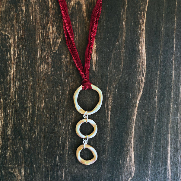 Bronze Circle Cascade Necklace - Jester Swink