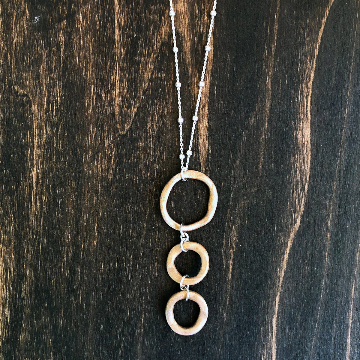 Bronze Circle Cascades Necklace - Jester Swink