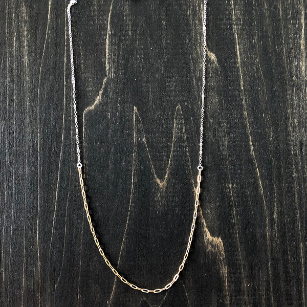 Layering Gold-Filled and Sterling Chain Necklace - Jester Swink
