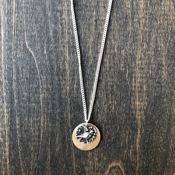 Birds of Flutter Gold and Silver Necklace - Jester Swink