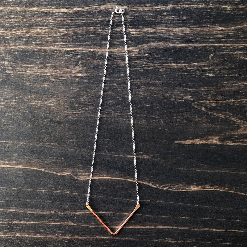 Lovely Chevron Bronze Necklace - Jester Swink