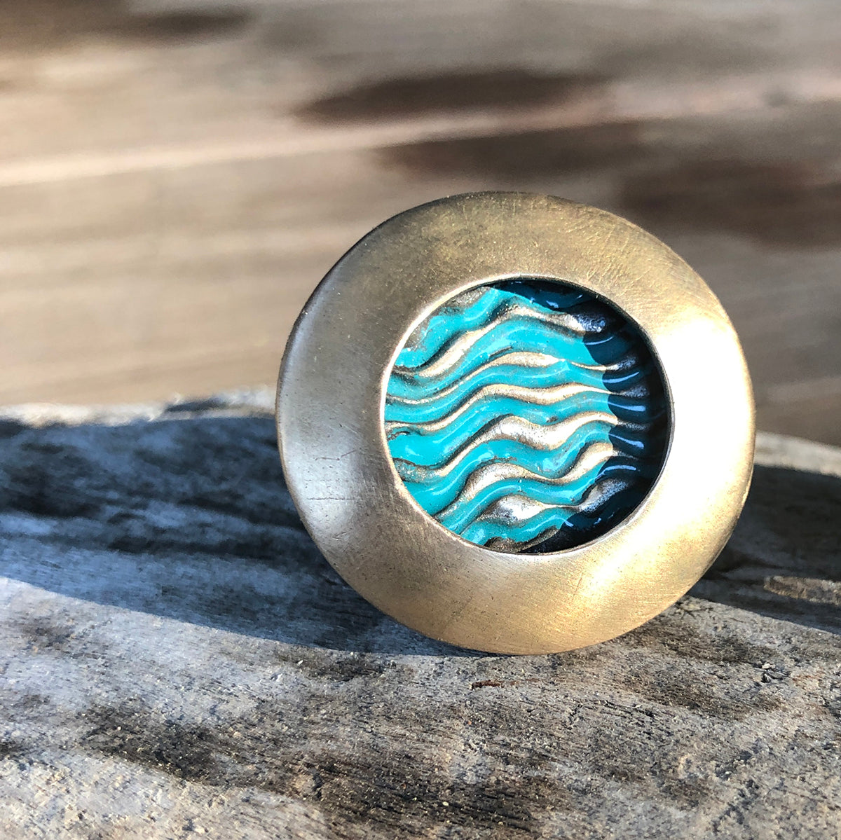 Textured Turquoise Ring - Jester Swink