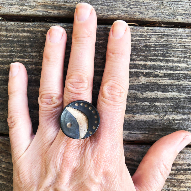 Phases of the Moon Ring - Jester Swink