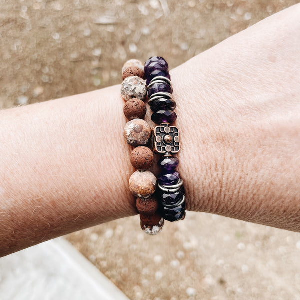 Earthy Lava & Jasper Bracelet from Jester Swink - Jester Swink